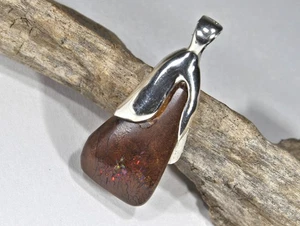 Opal Anhänger, Boulder Opal , 31mm, 925 Silber, Nr.259, Video - Bild 1 von 4