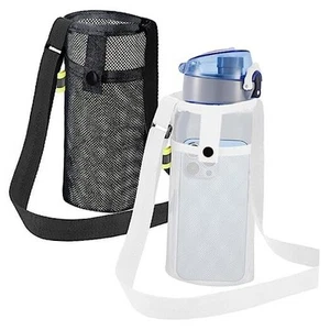 Chris.W 2pcs Mesh Water Bottle Holder Water Bottle Carrier Sling Bag with - Picture 1 of 6