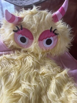 Pottery Barn 儿童万圣节毛茸茸的怪物装扮服装 7-8 个零食袋全新无标签 — 第 1/4 张图片