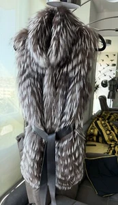real silver fur vest women - Picture 1 of 9
