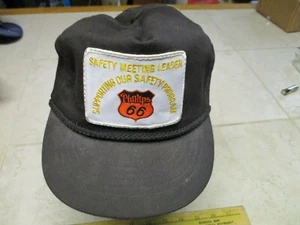 VTG Phillips 66 Safety Leader Trucker Hat Strapback USA Patch Cap America - Picture 1 of 5