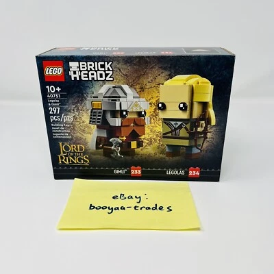 🔥 NEW LEGO 40751 Brickheadz The Lord of the Rings Legolas & Gimli 🔥 - Image 1 of 2