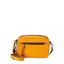 Time and Tru Olivia Essential Crossbody Purse in Yellow Mustard Boho Casual