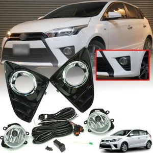 Fog Lamp Spot Light Set Kit Cover For Toyota Yaris Hatchback NCP150 2014-2017 - Picture 1 of 11