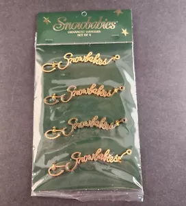 Gold Schneebabys Ornament Kleiderbügel 4er Set Abteilung 56 neu werkseitig versiegelt - Bild 1 von 4