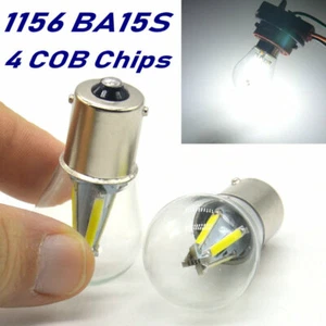 2x 1156 BA15S 4W COB LED 6000K White Car Turn Signal Reverse Light Bulbs 12-24V - Bild 1 von 12