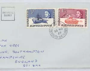 BRITISH ANTARCTIC TERRITORY Survey SHIP Cover 1967 *DECEPTION ISLAND* CDS ZK89 - Picture 1 of 6