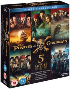 PIRATES OF THE CARIBBEAN 1-5 MOVIE COLLECTION 5 DISC BOX SET BLU-RAY RB "NEW" - Picture 1 of 1