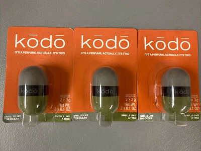 Lote F 3 Perfume Kodo Sólido Hombre - Océano / Árbol - 1 Cuenta Cada uno - NUEVO SELLADO Foto 1 de 3