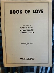 Book Of Love By Davis Malone And Patrick 1957 Standard Vocal Edition - Picture 1 of 4