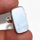 925 Silver Plated-owhyee Blue Opal Ethnic Ring Jewelry Us Size-7.5 Jw