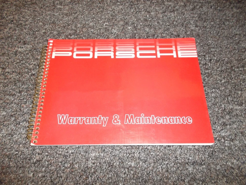 1988 Porsche 911 Turbo Carrera Warranty Maintenance Owner Manual Targa Cabriolet Foto 1 de 1