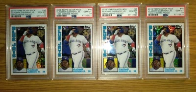 4) VLADIMIR GUERRERO JR 2019 TOPPS SILVER 1984 CHROME PROMO RC #46 ALL PSA 10s!! - Image 1 of 2