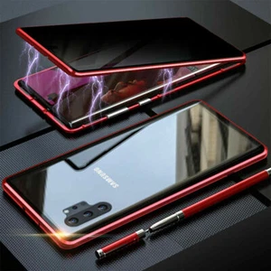 Magnetic Glass Screen Anti Spy Case For Samsung Galaxy S25 S24 Ultra S23 S22 S21 - Picture 1 of 28