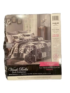 Virah Bella Quilt 3 Sets, 3 Stück Full/Queen Quilt 2 Kissenbezug.  Neu im Paket - Bild 1 von 7