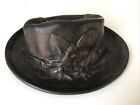 Antique Bronze Trilby Hat, crushed crown, perhaps an ashtray in a former life. 