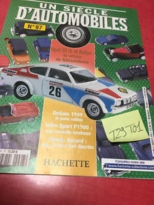 fascicule N° 97 Opel GT/E et Rallye collection un siècle d'automobiles Hachette - Imagen 1 de 12