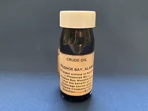 Vintage Alaska Prudhoe Bay Alaska Crude Oil Small Bottle - Picture 1 of 6