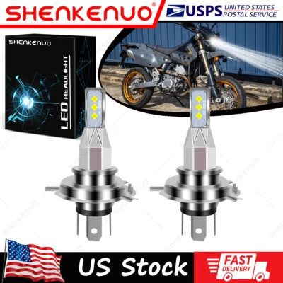 Faros LED para Suzuki DR200S DR200SE DR250/SE DRZ400 DR650S DR650SE 2X 9003 Foto 1 de 4