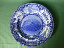 Vintage W Adams & Sons Plymouth Rock Flow Blue Souvenir Plate