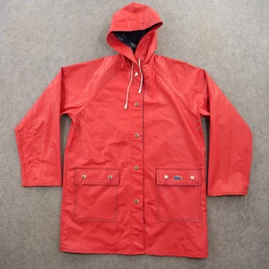 Lacoste Rain Jacket Coat Mens Medium Red Blue Reversible Waterproof Hooded - Picture 1 of 21