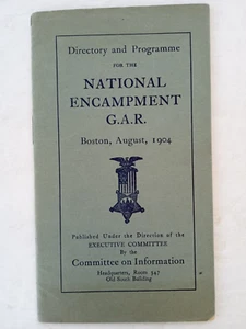 G.A.R. NATIONAL ENCAMPMENT Boston MA 1904 Directory Program & Parade Map Booklet - Picture 1 of 24
