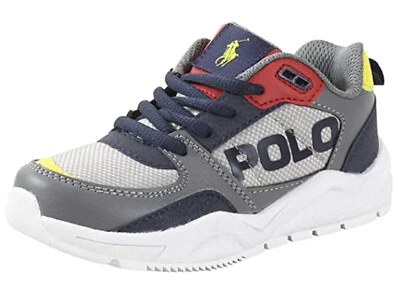 Polo Ralph Lauren Niños Chaning Gris Malla/Caído/Azul Marino/Rojo/Amarillo/2.5 Nuevo en Caja Foto 1 de 4