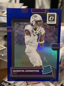 2023 Chronicles Draft Picks Quentin Johnston /99 Blue Optic Rated Rookie TCU