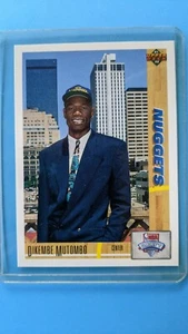 DIKEMBE MUTOMBO ROOKIE CARD Denver Nuggets 1991/92 Upper Deck Basket NBA RC - Foto 1 di 7
