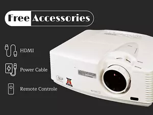 Bright 4,300 Lumens DLP Projector – Perfect for Business, School & Home Theater - Picture 1 of 13