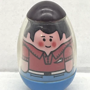 Hasbro Weeble Wobble Dad Hombre Camisa Roja Pantalones Azules 2" De Colección 1973 - Imagen 1 de 7