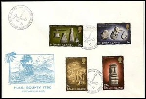PITCAIRN IS 1971 POLINESIA PITCAIRN FDC SET (4) GRAN RECOMPENSA (ID: PI36) - Imagen 1 de 1
