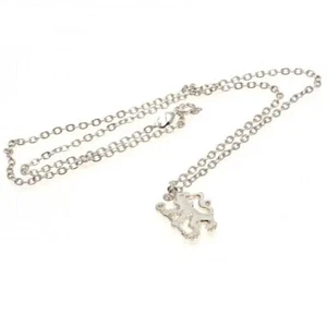 Chelsea FC Silver Plated Lion Pendant & Chain - Picture 1 of 2