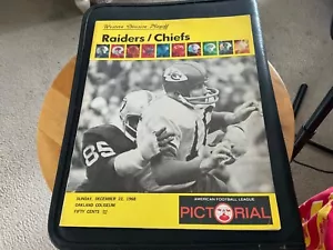 1968 AFL DIVISIONAL PLAYOFF PROGRAM RAIDERS VS CHIEFS - Picture 1 of 13