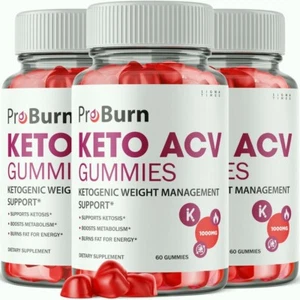 (3 Pack)  OFFICIAL  Pro Burn Keto Gummies For Weight Loss - Pro Burn Keto ACV - Picture 1 of 5