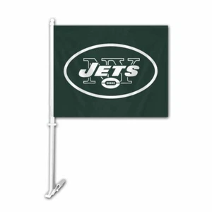 New York Jets New NFL Football Logo Window Car Flag Set of 2 - Picture 1 of 1