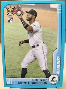 2021 Topps Big League Blue #74 Monte Harrison RC Miami Marlins - Picture 1 of 2