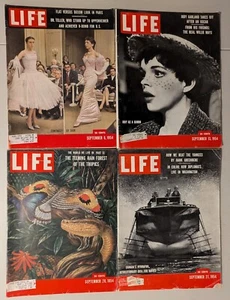 4-September Month 1954 LIFE Mags -Judy Garland-Rain forests-Hydrofoils-Paris - Bild 1 von 2