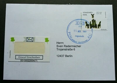 Germany Private Post PIN Mail 2002 Horse (FDC) *addressed *self adhesive - Image 1 of 4