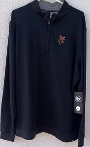 NWT ‘47 Mens San Francisco Giants 1/4 Zip Pullover XL Black MSRP $69 - Picture 1 of 9