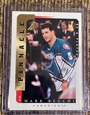 Pinnacle 1997 Be a Player On Card Autograph - Mike Recchi  - Montreal Canadians
