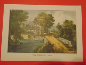 Currier & Ives Calendar Topper Print 1993 THE ROADSIDE MILL - Picture 1 of 1