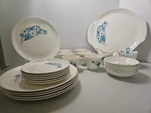 Juego de platos vintage de mediados de siglo Salem Something azul 28 piezas platos tazas etc. - Imagen 1 de 9