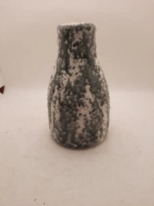 Hand-Painted Small (6”) Gray & White Painted Terracotta Vase - Picture 1 of 3