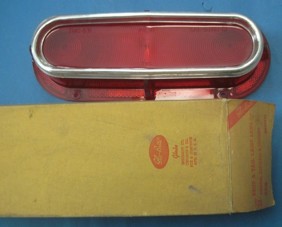 New replacement Glo-Brite 1961 Pontiac Catalina Ventura tail light lens single - Image 1 of 1