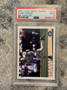2002 Fleer Triple Crown #143 Ichiro Suzuki Seattle RBI Parallel 30/69 PSA 9 - Picture 1 of 2