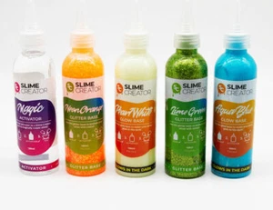 Slime Creator 5 pack bundle glitter/glow/activator with gift box - Picture 1 of 4