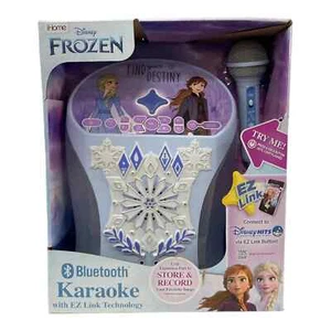 eKids Disney Portable Bluetooth Karaoke Microphone Machine Frozen Playlist - Picture 1 of 2