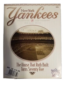 NY YANKEES STADIUM TEAM YEARBOOK 1998 BASEBALL 75 YEARS BABE RUTH PROGRAM NEW - Picture 1 of 3