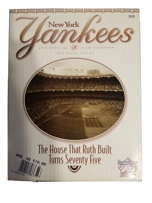 NY YANKEES STADIUM TEAM YEARBOOK 1998 BASEBALL 75 YEARS BABE RUTH PROGRAM NEW - Image 1 of 3
